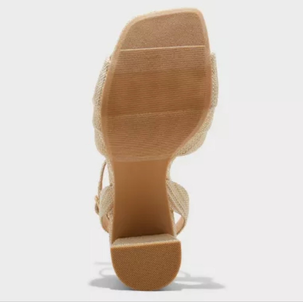 A New Day Stassi Raffia Ruffle Heels Size - Picture 4 of 8